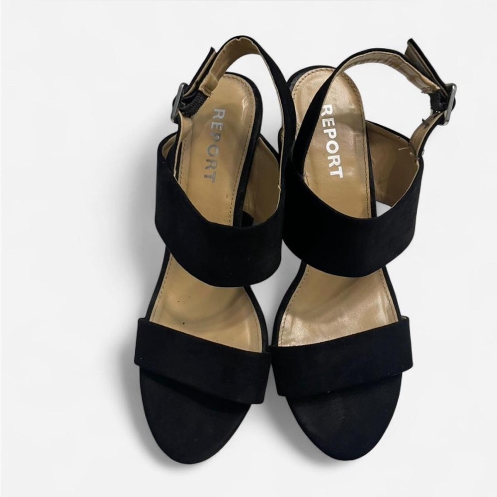 Report - Black Suede Block Herl